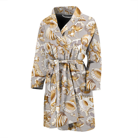 Seashell Print Design LKS309 Men Bathrobe