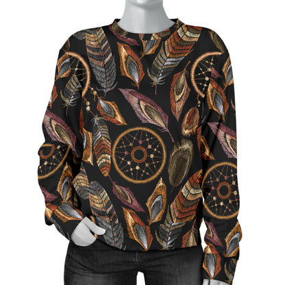 Dream catcher embroidered style Women Long Sleeve Sweatshirt