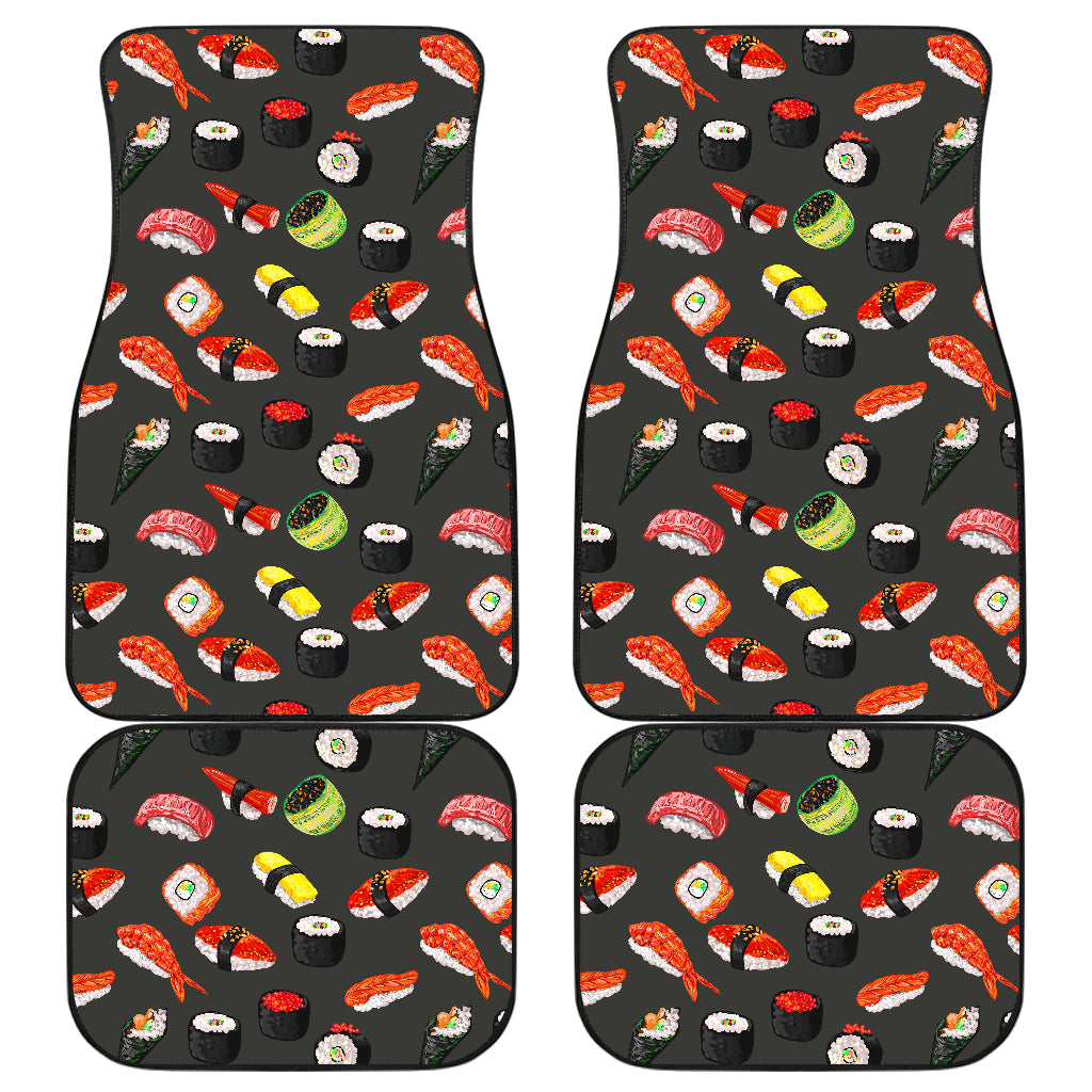 Sushi Design Print Car Floor Mats Front Back