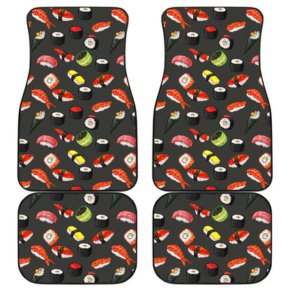 Sushi Design Print Car Floor Mats Front Back