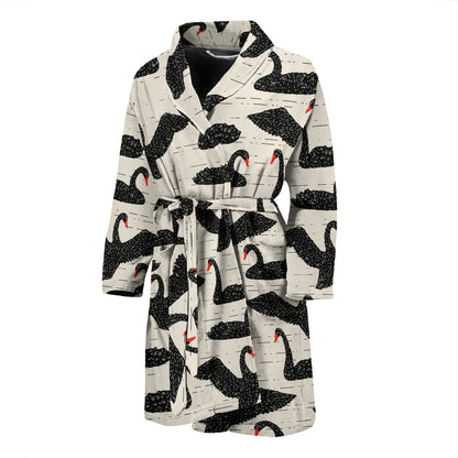 Swan Print Design LKS402 Men Bathrobe