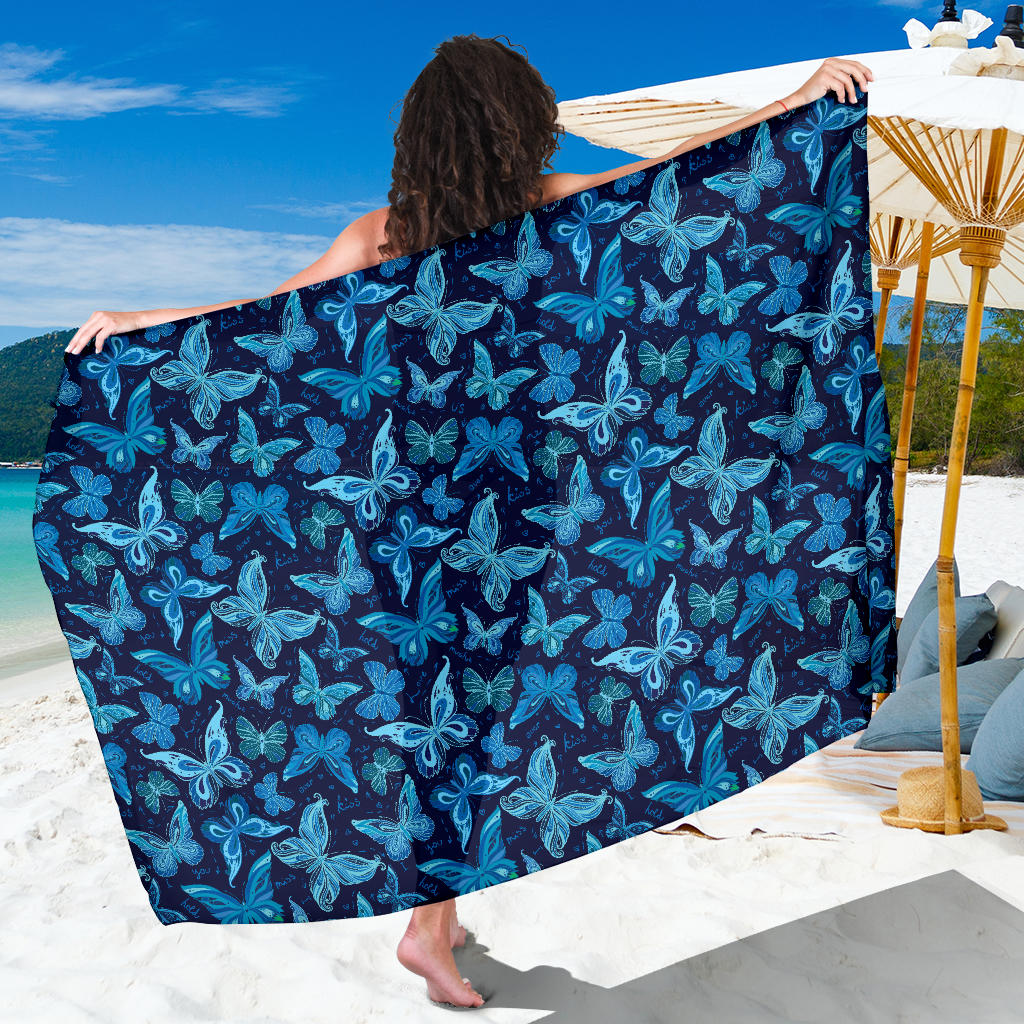 Butterfly Pattern Print Design 03 Sarong Pareo Wrap