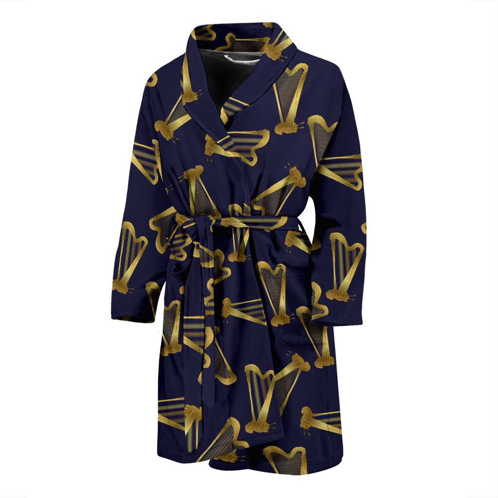 Harp Print Design LKS401 Men Bathrobe