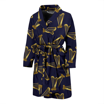 Harp Print Design LKS401 Men Bathrobe
