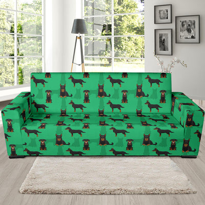 Beauceron Pattern Print Design 01 Sofa Slipcover