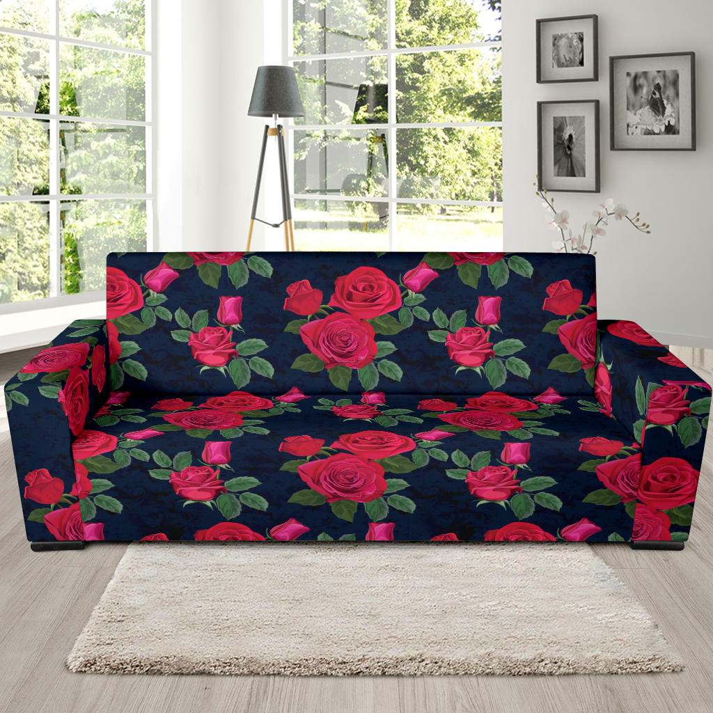 Rose Pattern Print Design A04 Sofa Slipcover