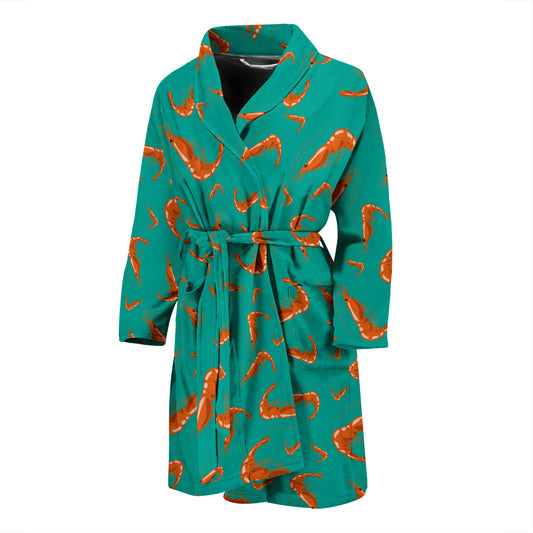 Shrimp Print Design LKS301 Men Bathrobe