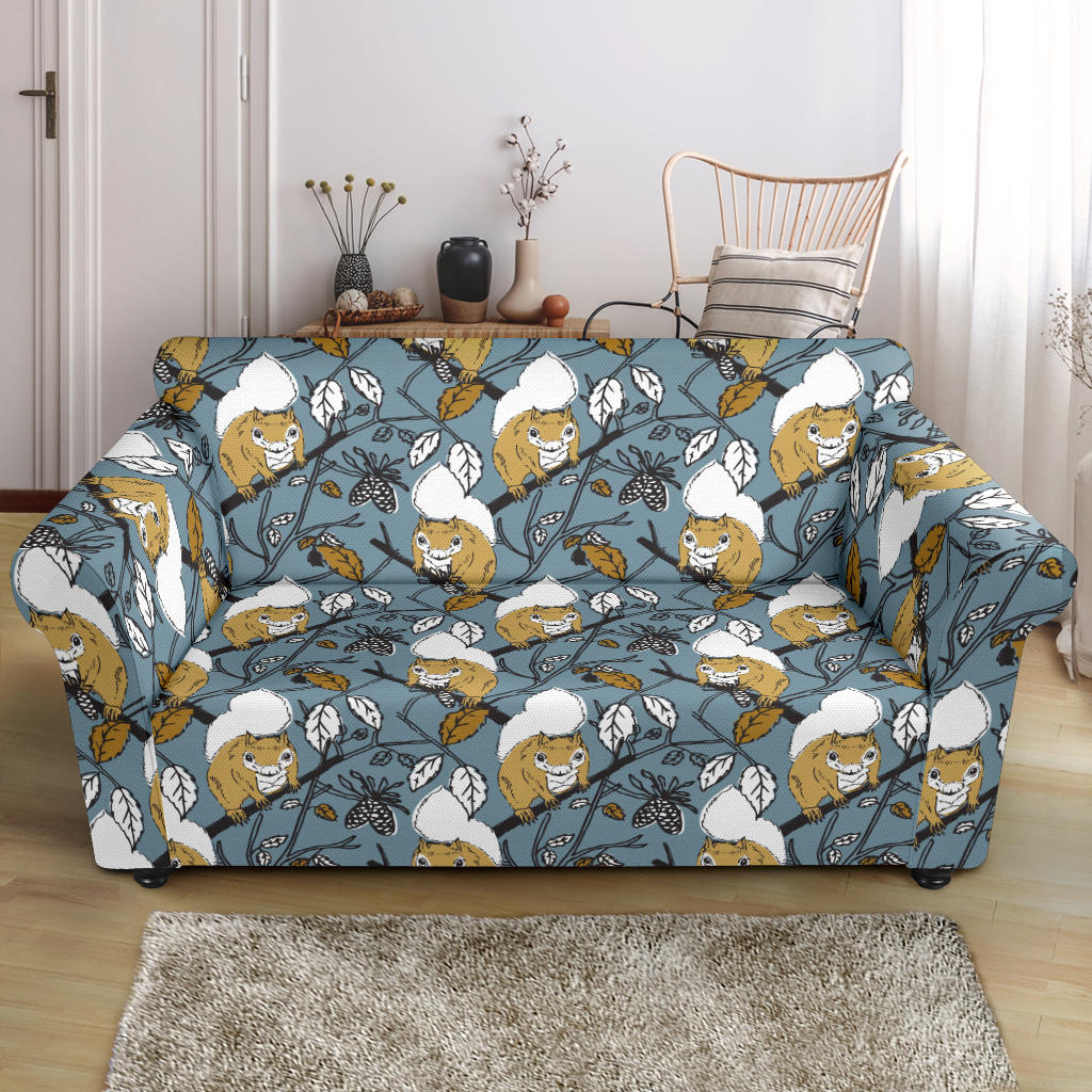 Squirrel Print Design LKS305 Loveseat Couch Slipcover