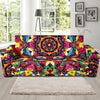 Kaleidoscope Pattern Print Design 02 Sofa Slipcover