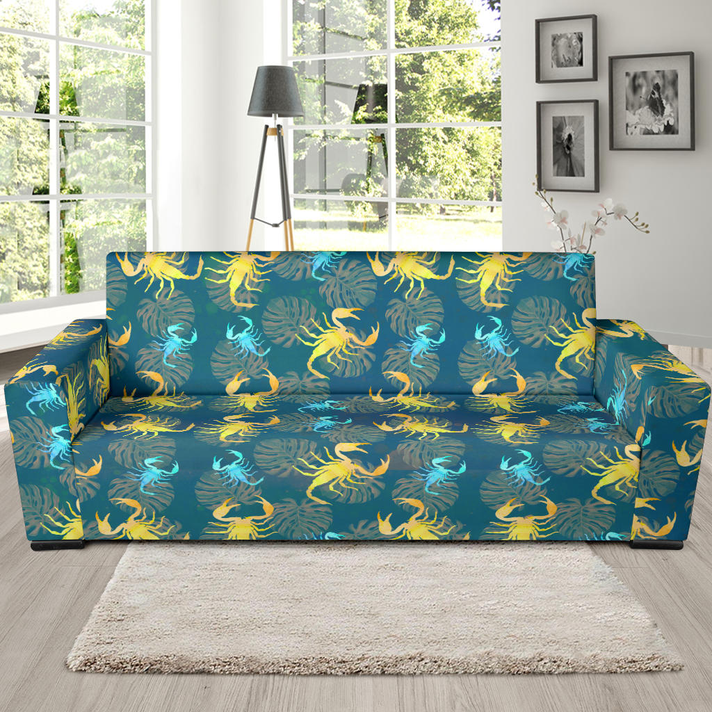 Scorpion Pattern Print Design 02 Sofa Slipcover