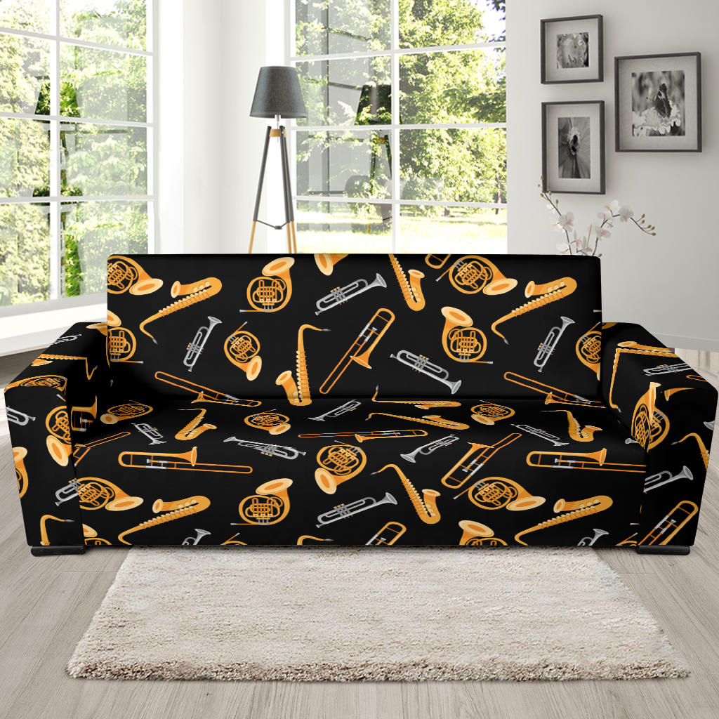 Jazz Pattern Print Design 01 Sofa Slipcover