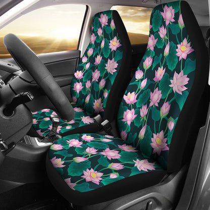 Water Lily Print Design LKS302 Car Seat Covers