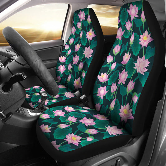 Water Lily Print Design LKS302 Car Seat Covers