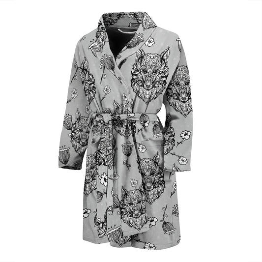 Tribal Pattern Print Design LKS306 Men Bathrobe