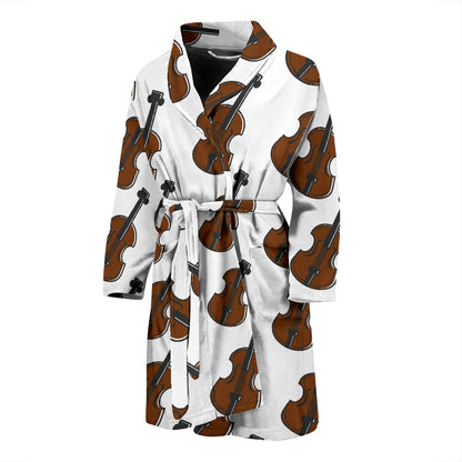 Violin Print Design LKS405 Men Bathrobe