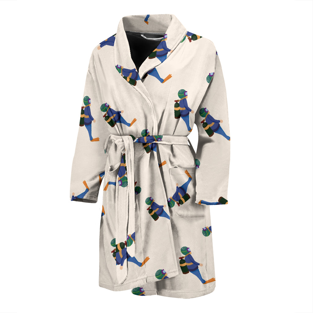 Scuba Driver Print Design LKS301 Men Bathrobe