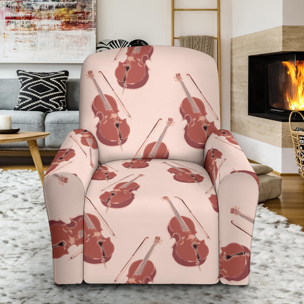 Cello Pattern Print Design 03 Recliner Slipcover with Pocket