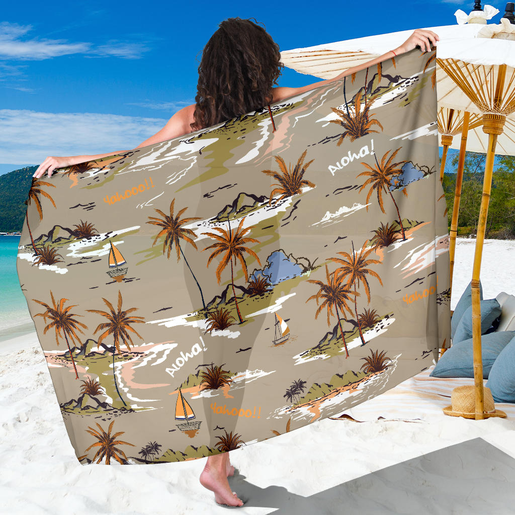 Pacific island Pattern Print Design A05 Sarong Pareo Wrap