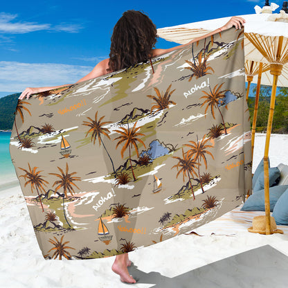 Pacific island Pattern Print Design A05 Sarong Pareo Wrap