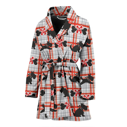 Scottish Terriers Print Design LKS3014 Women Bathrobe