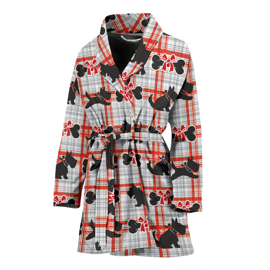 Scottish Terriers Print Design LKS3014 Women Bathrobe