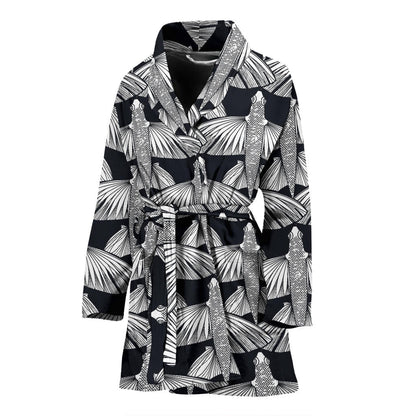 Flying Fish Pattern Print Design 03 Women Bathrobe