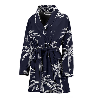 Pacific island Pattern Print Design A02 Women Bathrobe