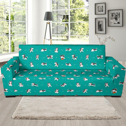 Siberian Huskies Print Design LKS303 Sofa Slipcover