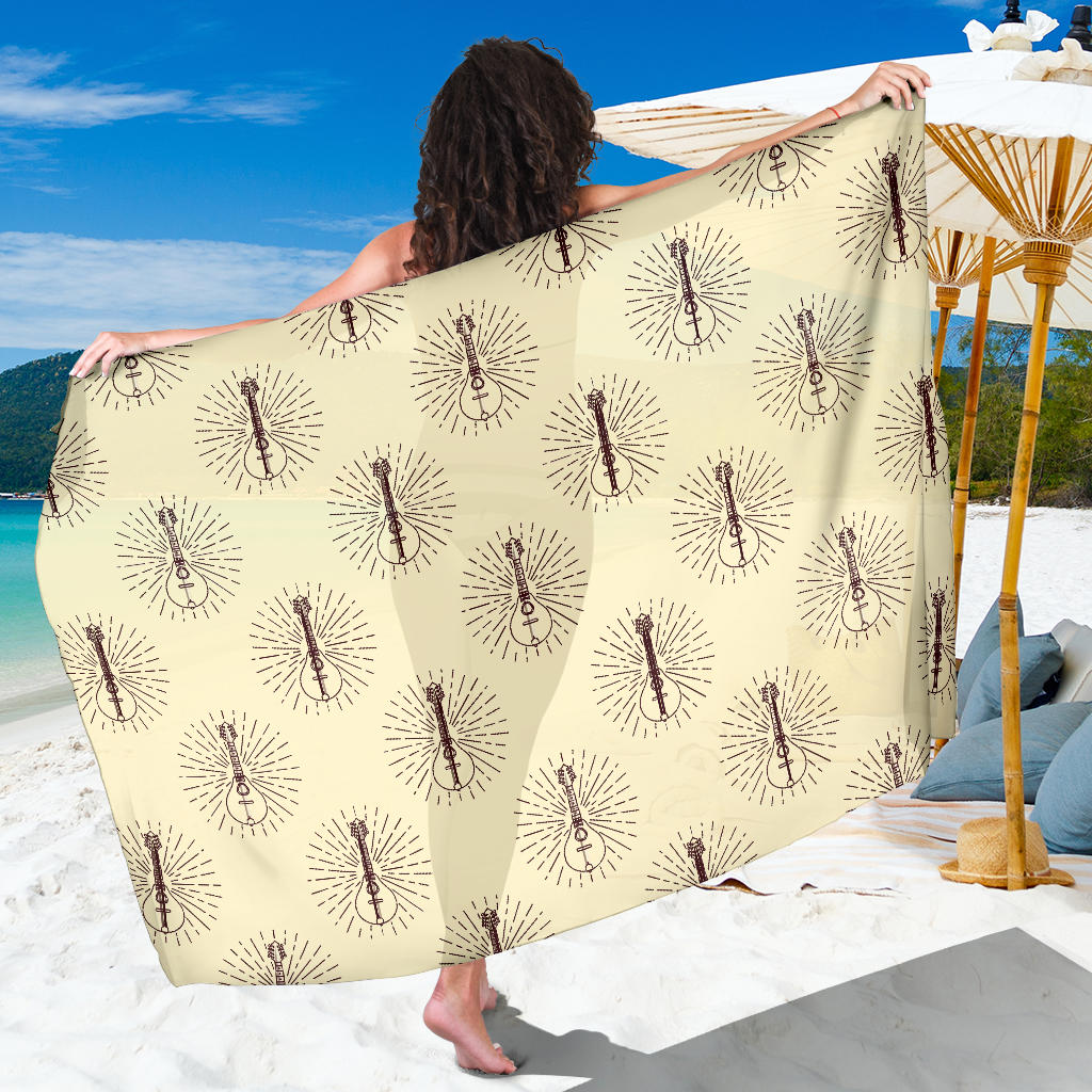 Mandolin Pattern Print Design 02 Sarong Pareo Wrap