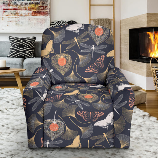 Dragonfly Print Design LKS404 Recliner Slipcover with Pocket