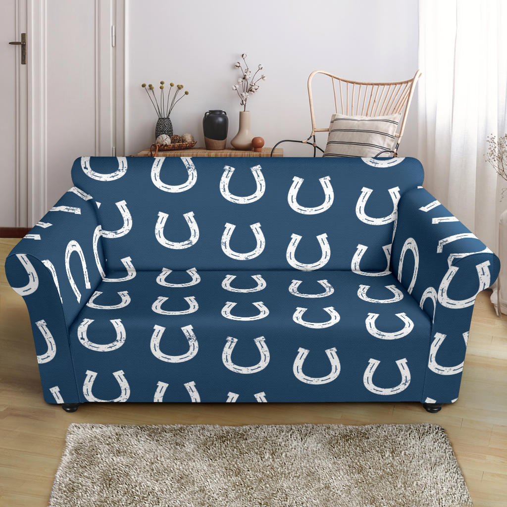 Horseshoe Print Design LKS301 Loveseat Couch Slipcover