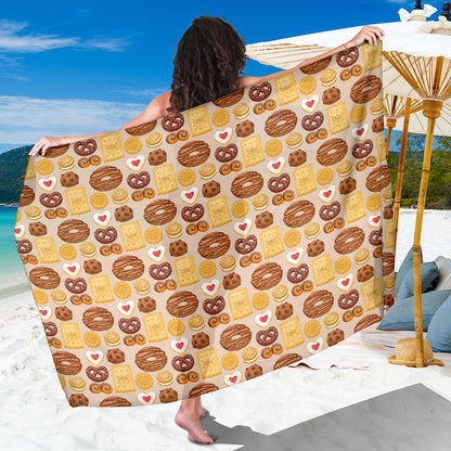 Cookie Pattern Print Design 02 Sarong Pareo Wrap