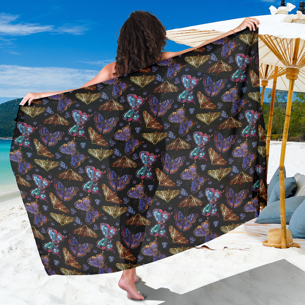 Butterfly Pattern Print Design 013 Sarong Pareo Wrap