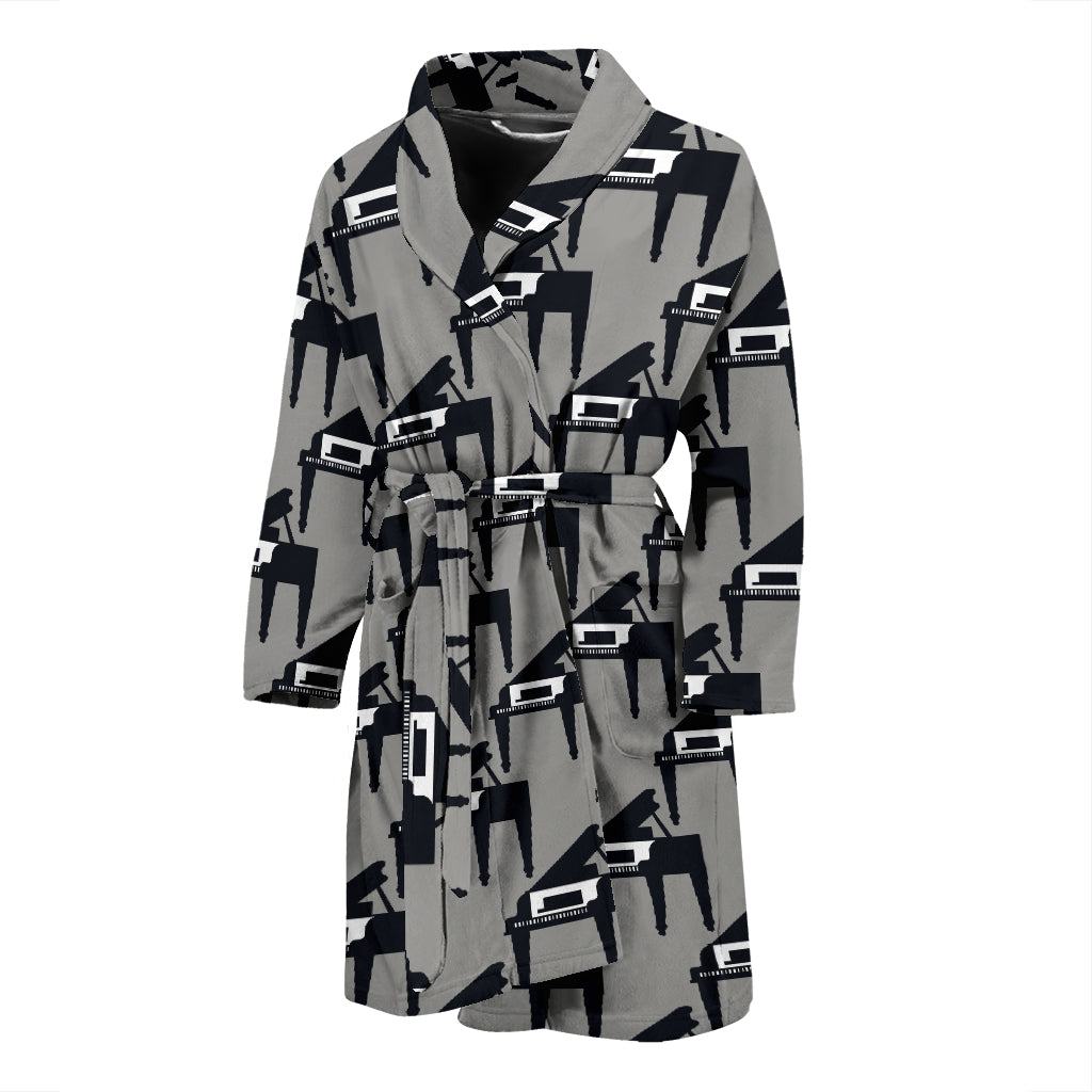 Piano Print Design LKS404 Men Bathrobe