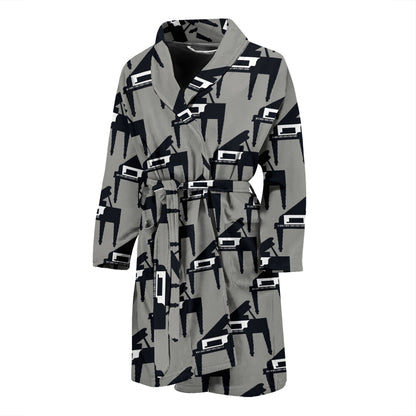 Piano Print Design LKS404 Men Bathrobe