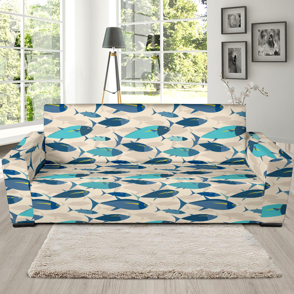 Tuna Fish Print Design LKS302 Sofa Slipcover