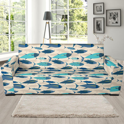 Tuna Fish Print Design LKS302 Sofa Slipcover