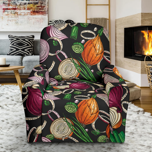 Onion Pattern Print Design A03 Recliner Slipcover with Pocket