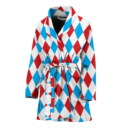 Harlequin Print Design LKS402 Women Bathrobe