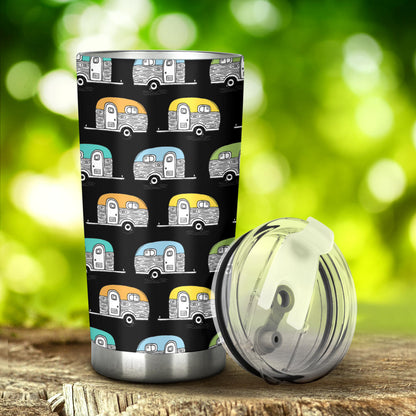 Camper Pattern Camping Themed No 2 Print Tumbler