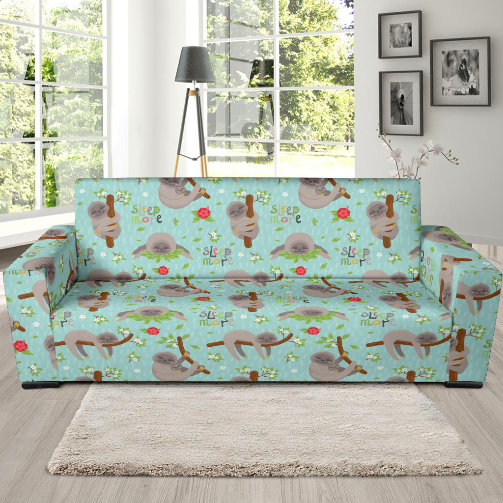 Sloth Print Design LKS305 Sofa Slipcover