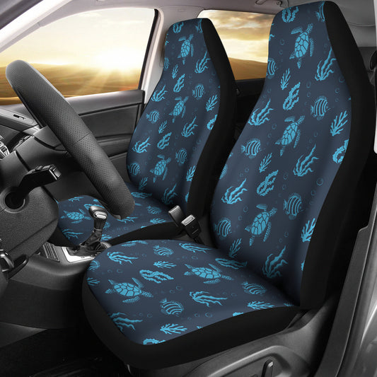Sea Turtle Print Design LKS307 Car Seat Covers