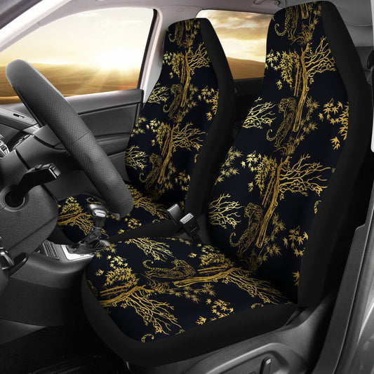 Tiger Gold Print Design LKS307 Car Seat Covers