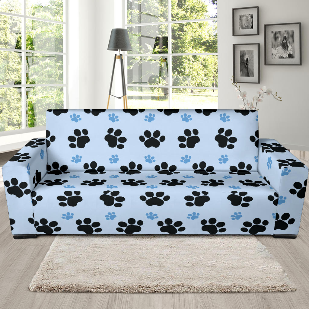 Paw Pattern Print Design A04 Sofa Slipcover