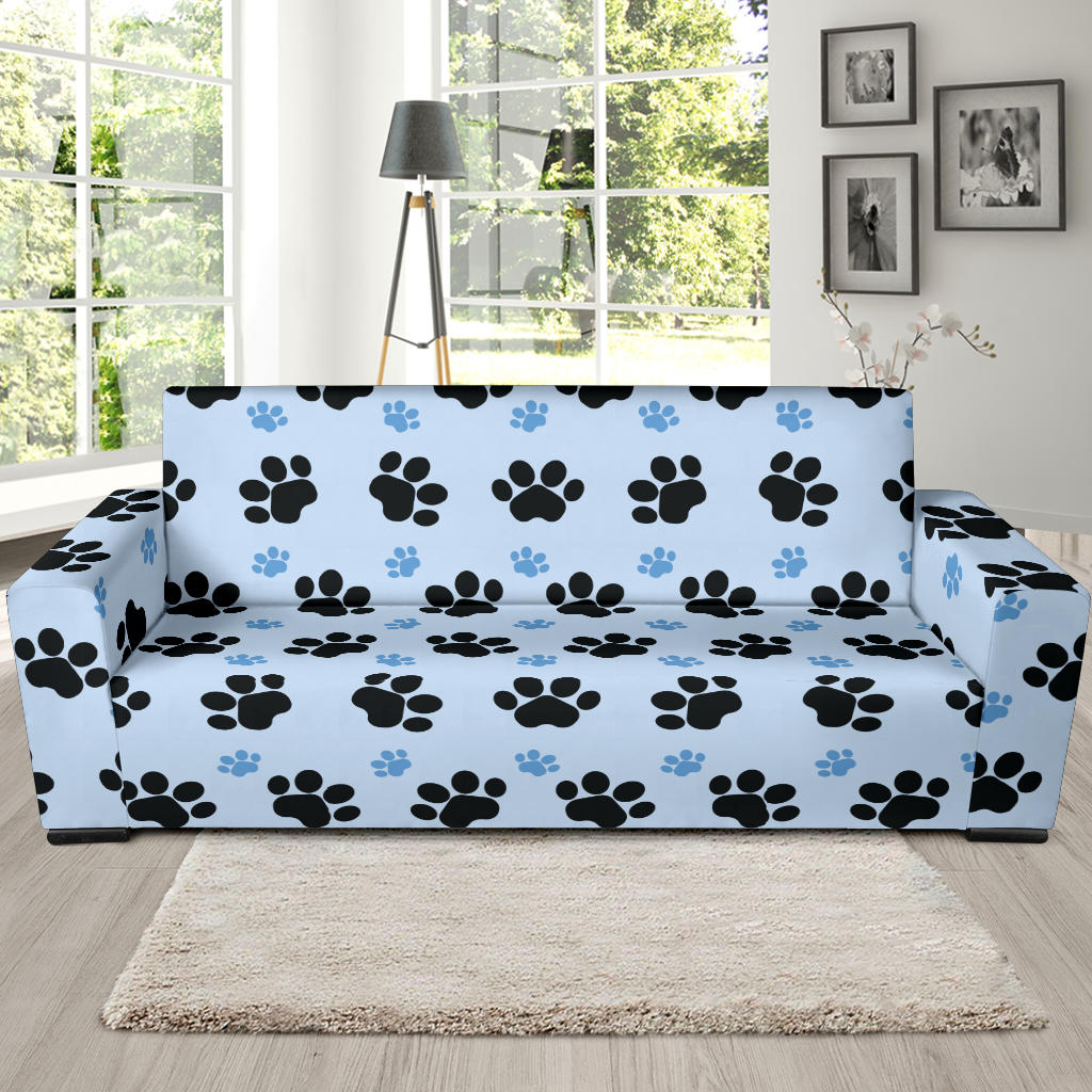 Paw Pattern Print Design A04 Sofa Slipcover