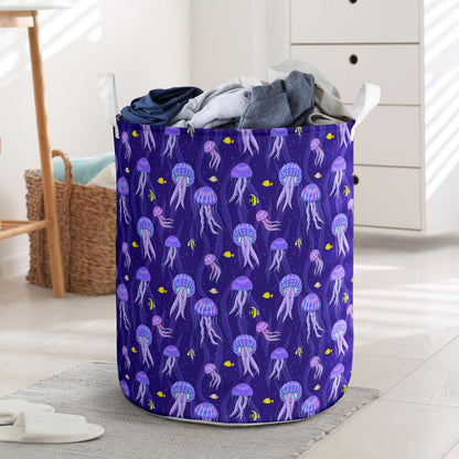 Jellyfish Style Print Laundry Basket