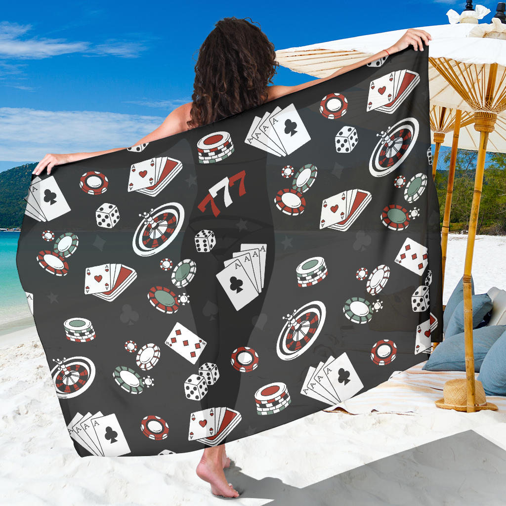 Casino Pattern Print Design 02 Sarong Pareo Wrap