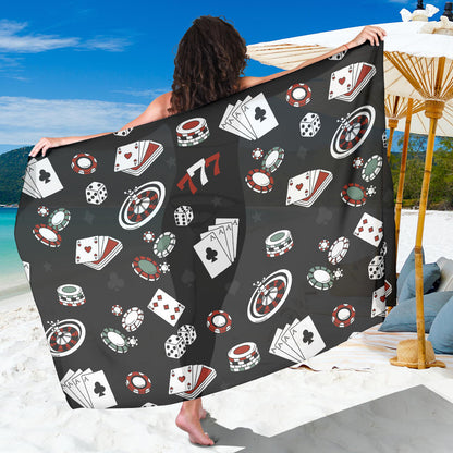 Casino Pattern Print Design 02 Sarong Pareo Wrap