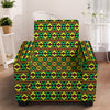 African Geometric Print Pattern Armchair Slipcover