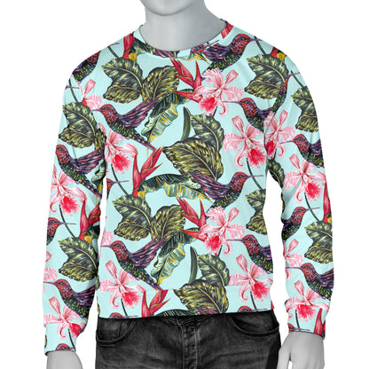 Hummingbird Cute Themed Print Men Long Sleeve Sweatshirt